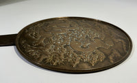 Vintage Japanese mieji period bronze hand mirror kagam