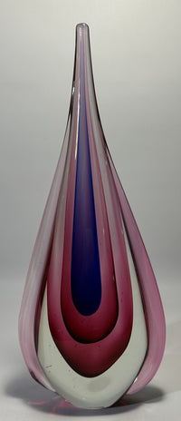 Murano glass Sommerso Teardrop