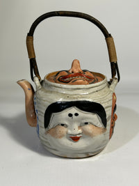 Japanese Edo Period Banko Ware Five Faces Teapot