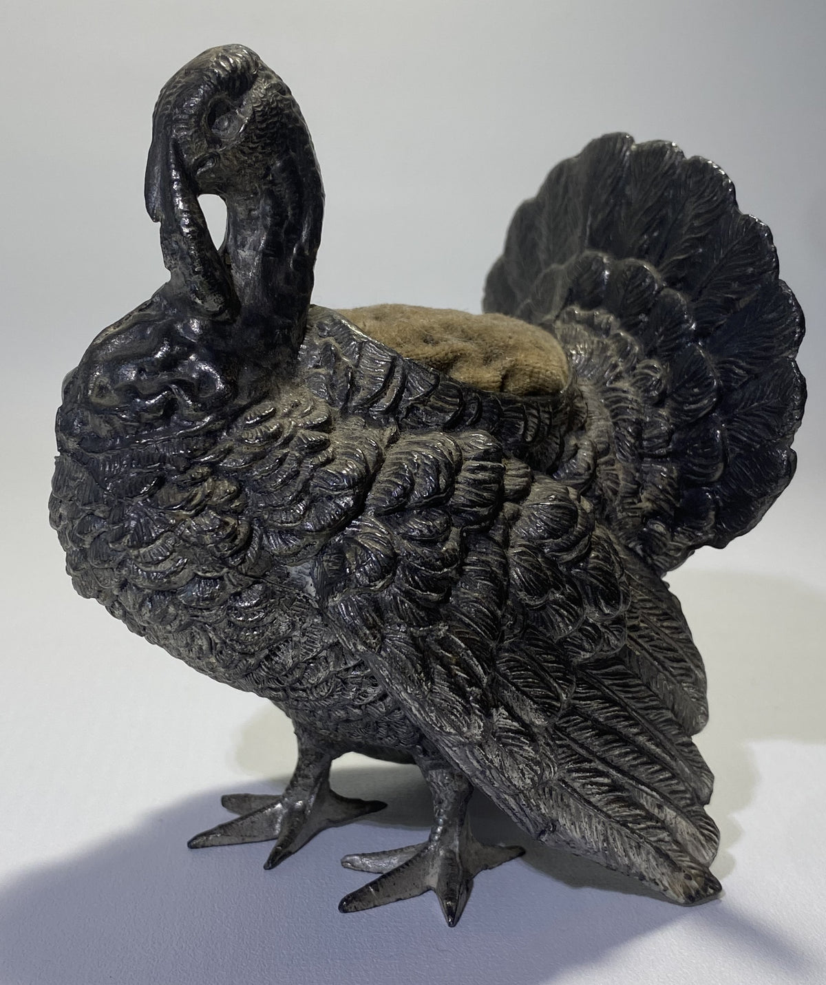 Pewter Turkey Pin Cushion