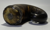 Scottish white metal horn snuff mull 1832