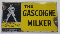 Original 1930s enamel advertising sign "The Gascoigne Milker"
