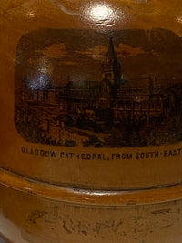 Antique Scottish Mauchlinware String Dispenser with Glasgow Scenes