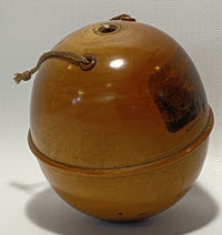 Antique Scottish Mauchlinware String Dispenser with Glasgow Scenes