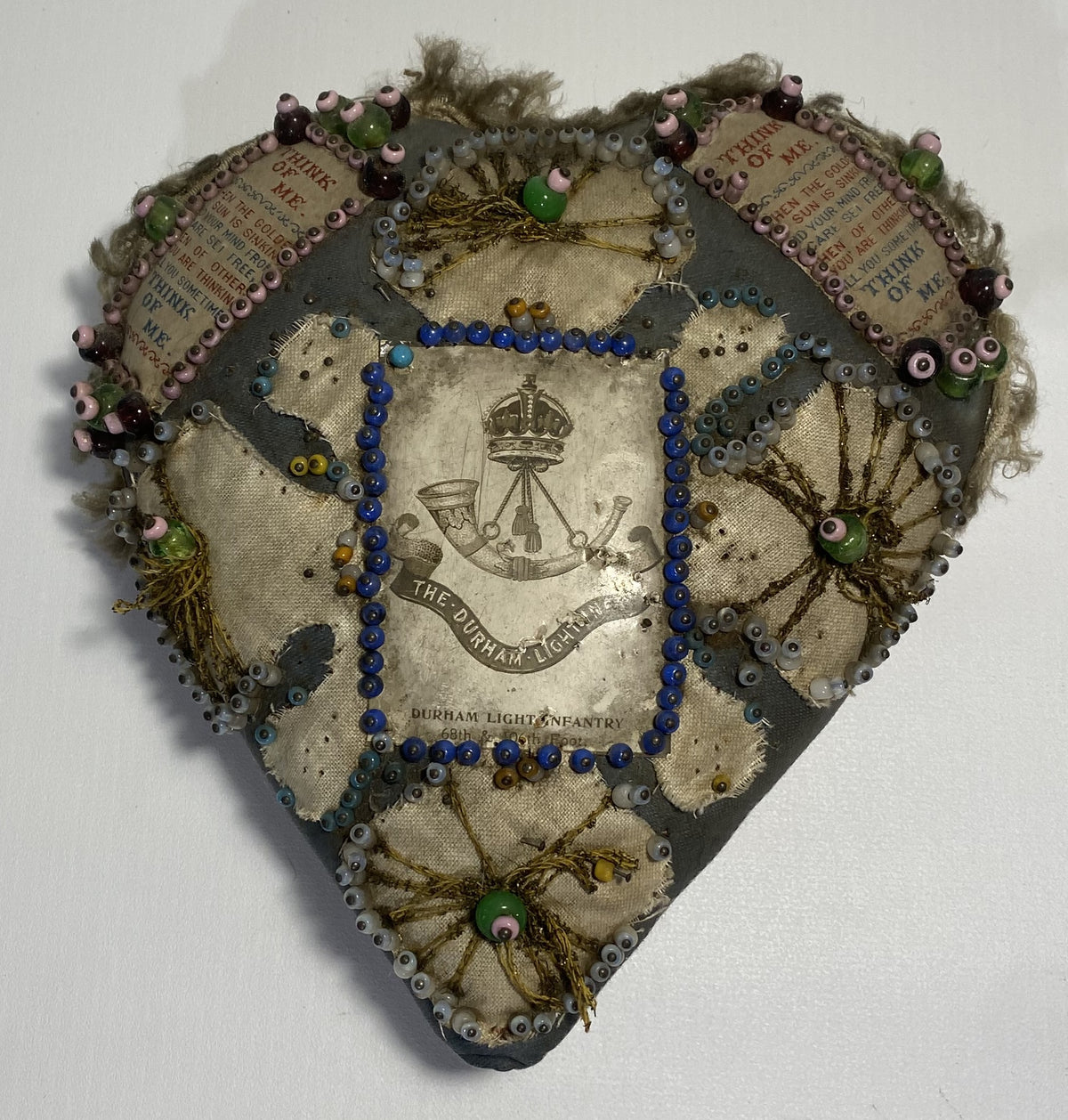 WW1 Durham Light Infantry Sweetheart Cushion